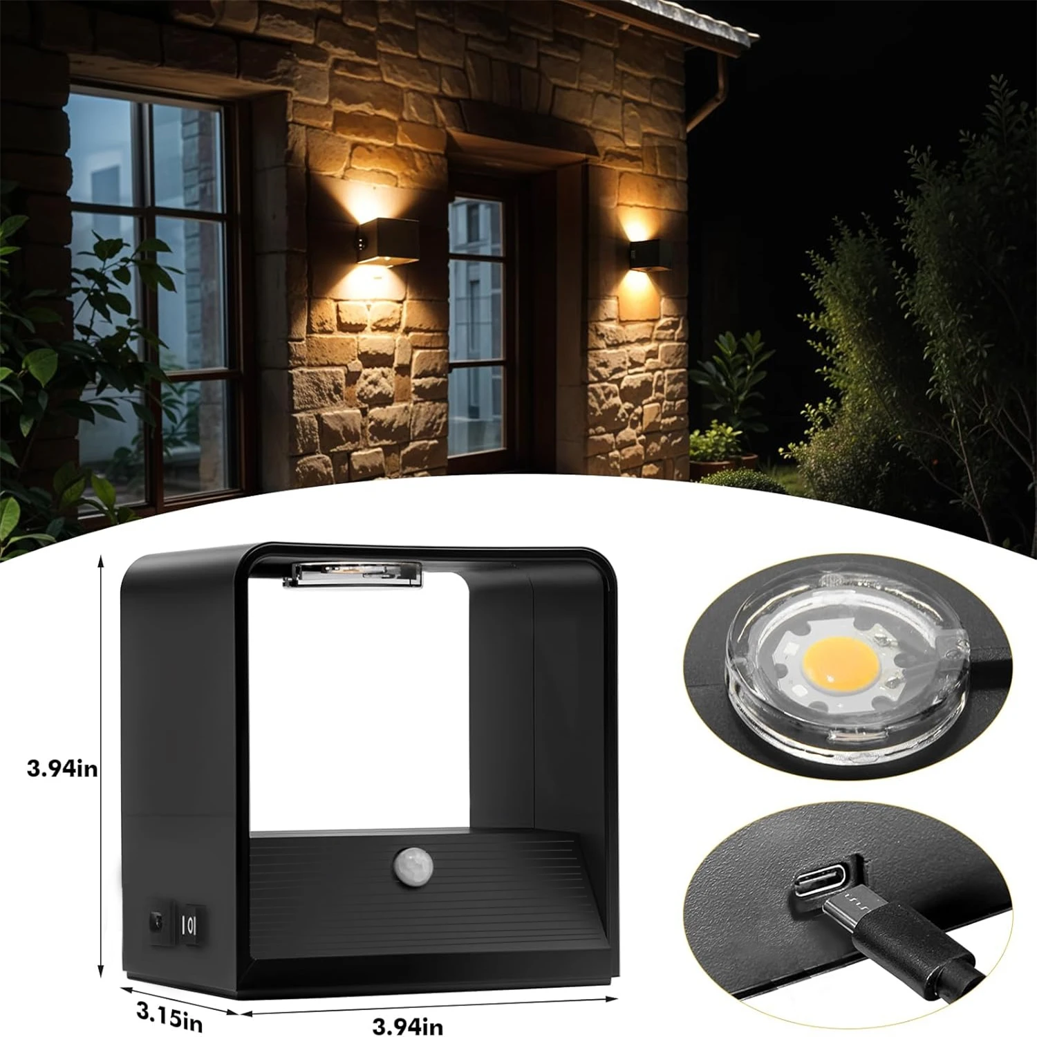 Wireless rechargeable battery powered wall light motion sensor magnetic LED wall light bedroom corridor staircase wall light S8fcccee9b8cb433d93c7aabe161e4baeK