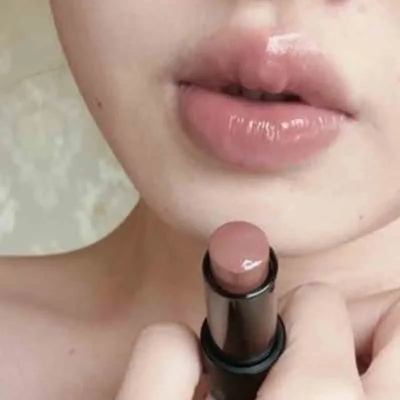 HERORANGE low saturation light colour lipstick multi-purpose stick hydrating feeling moisturising white natural mirror hold make