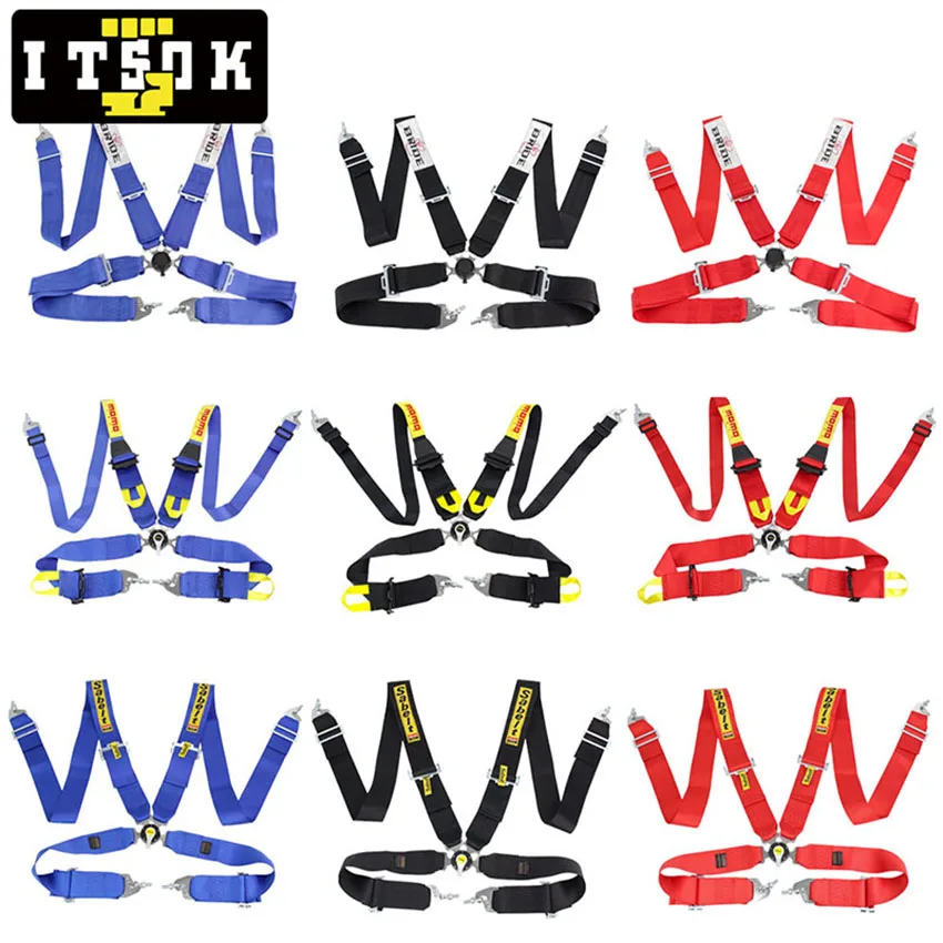 UniversalSeatBelt4PointSnaponCamlockQuickReleaseAdjustable