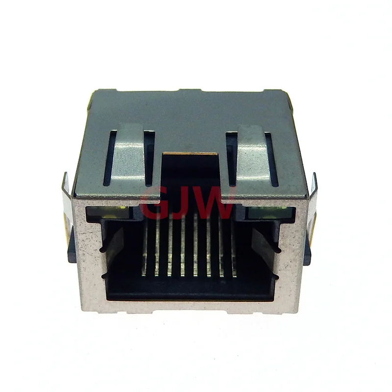 

50PCS/Lot RJ45 8P8C socket steel shielded network female jack connector LED and spring