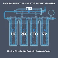 เครื่องกรองน้ําอัลตร้าฟิลเตรชันในครัวเรือนพร้อมแตะสแตนเลสเครื่องดื่มโดยตรงเครื่องกรองน้ําระบบกรองน้ํา 4