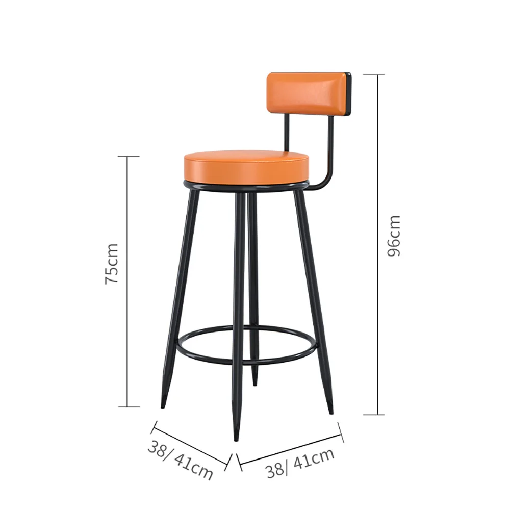 Wrought Iron Bar Chair High Stool Fashion Restaurant Cafe Commercial Furniture