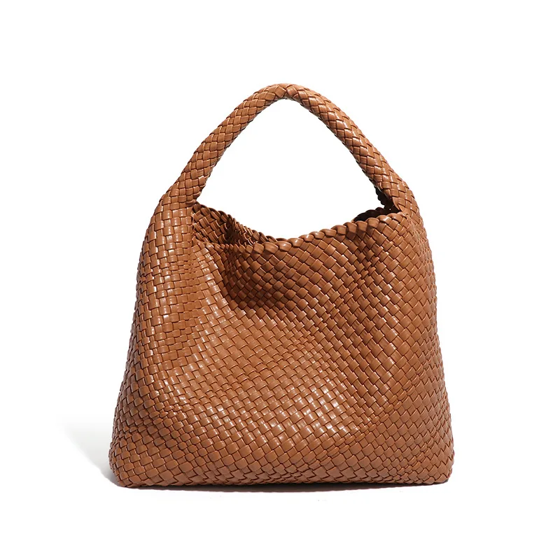 luxury Handmade woven bag fashionable and casual portable shoulder bag large capacity underarm bag for children and mothers 2024