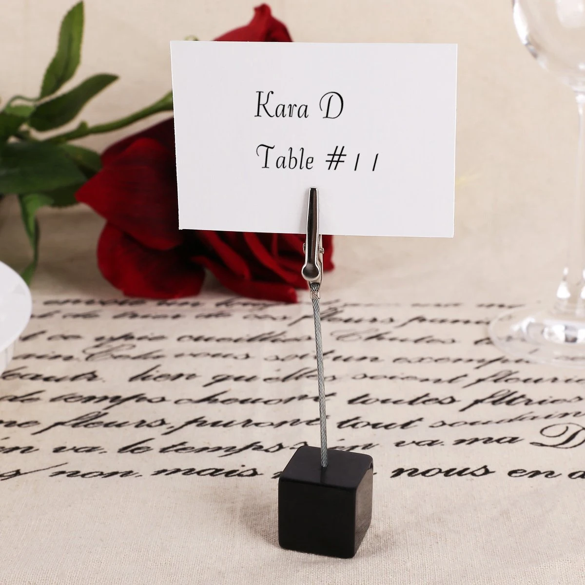 Cube Stand Wedding Table Name Number Holder Party Decoration Card Holders Picture Memo Note Photo Clip Holder  Note clip 