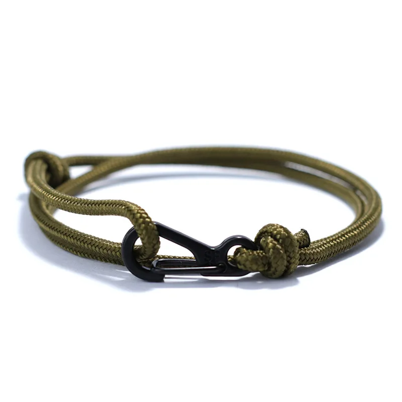 Handmade Macrame Paracord Bracelet for Men Outdoor Camping