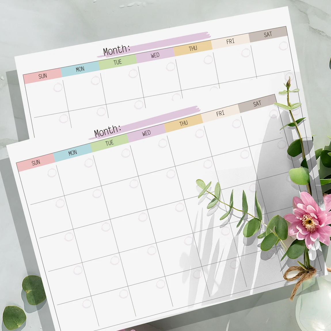 1 szt. 24-stronicowy odłączany, niedatowany miesięczny planer, notatnik, planer podróży, artykuły szkolne, materiały dydaktyczne