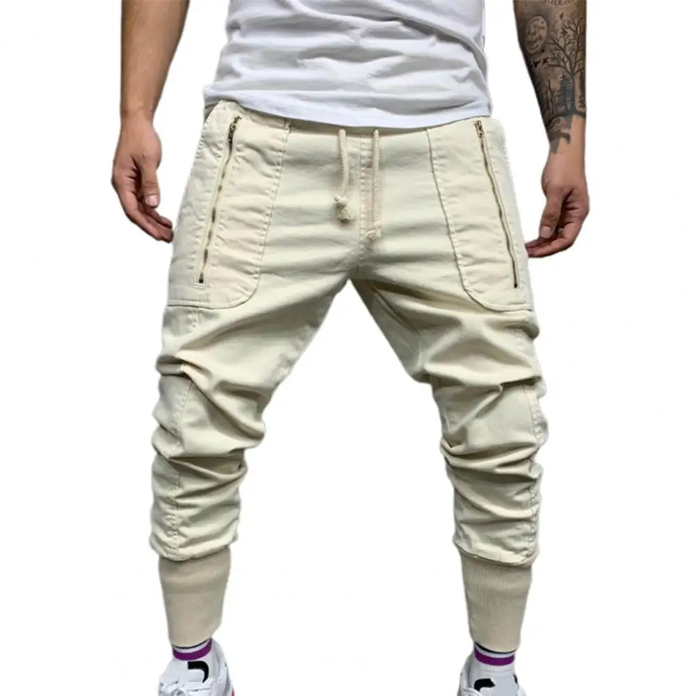 Description Picture 2 of itemTrendy Male Trousers Western Style Slim Fashion Men Long Cargo Trousers Pockets Men Sweatpants for Vacation