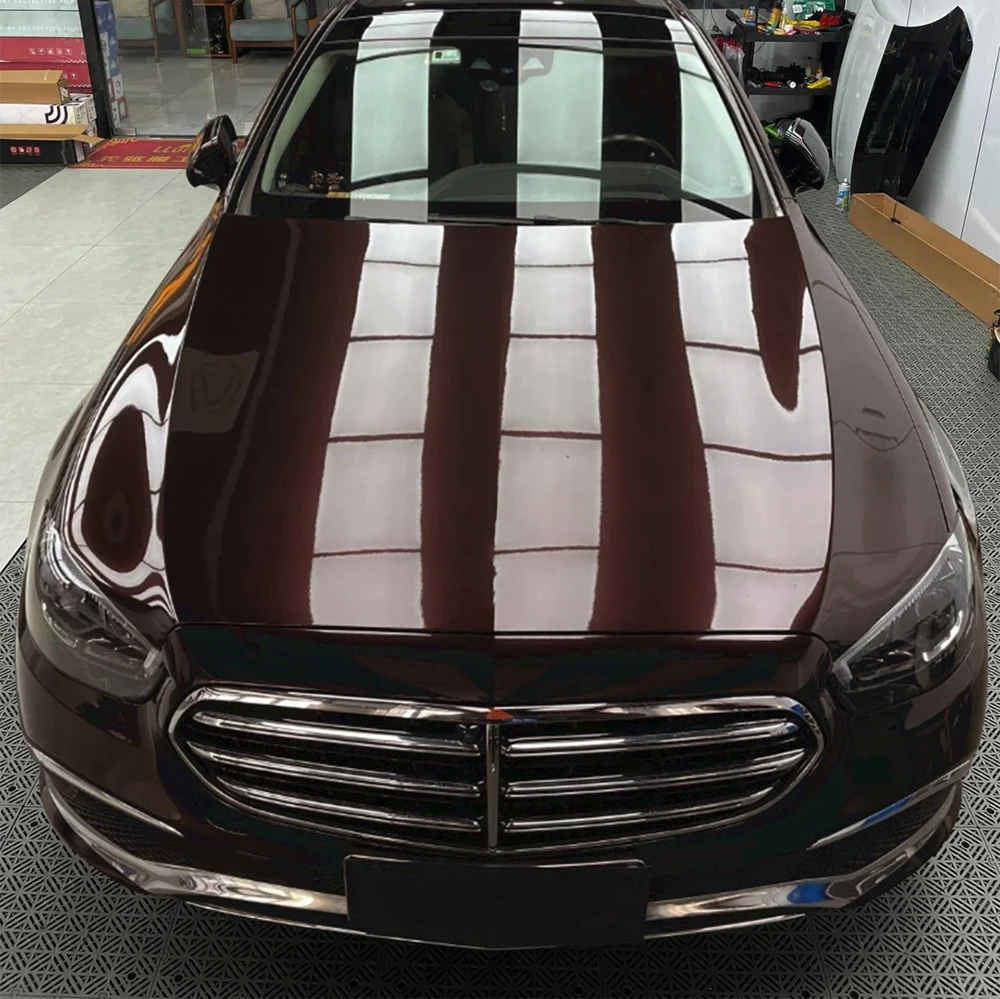PET Mahagoni Metallice Auto Aufkleber Auto Vinyl Wrap Film Air Free Selbstklebende Wasserdichte Motorrad Auto Körper Dekor Zubehör – Detail 7