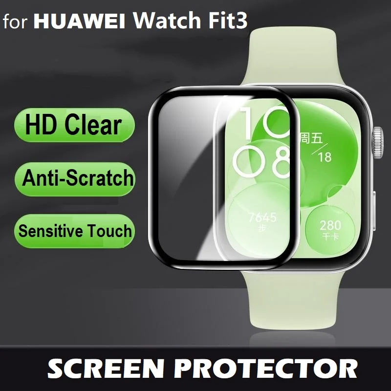 

Защитная 3d-пленка с закругленными краями для умных часов Huawei Watch Fit3, мягкая защитная пленка с полным покрытием, 3 шт.