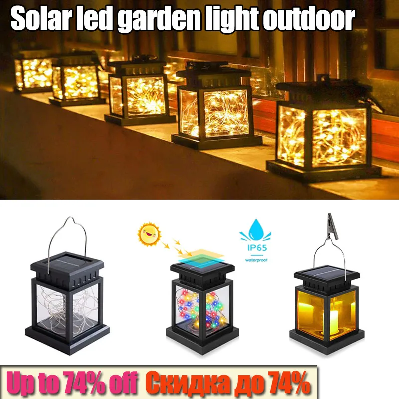 Solar LED Lights Outdoors Focus Floor Lanterns Panel Candle Terraza Indoor Hanging Balcony Birds Decoration Lighting For Garden
