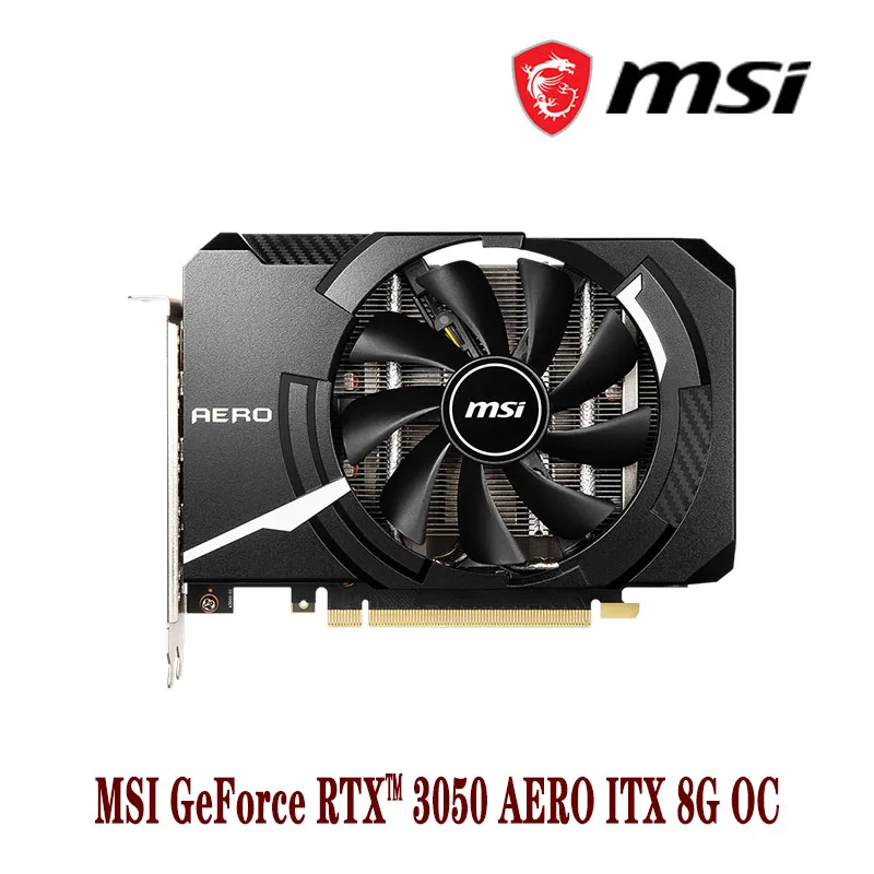 latest gpu for pc MSI GeForce RTX™ 3050 AERO ITX 8G OC  Support AMD Intel Desktop CPU LHR NEW good pc graphics card