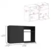 Napoles 2 Wall Cabinet, Open Storage Shelves, Single Door Black 2