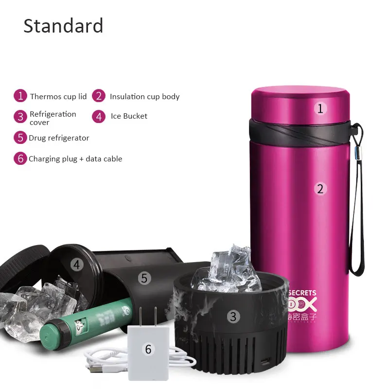 Insulin Refrigerated Box Portable Car Semiconductor Mini Medicine Small Refrigerator Vaccine Box Home Dual-use Diabetes Fridge
