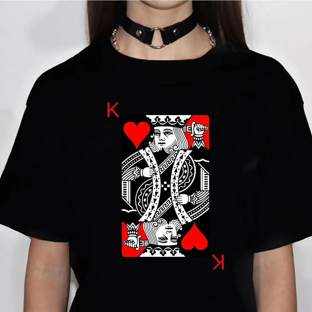 

Playing Card t shirt women manga graphic comic tshirt female manga graphic harajuku clothes