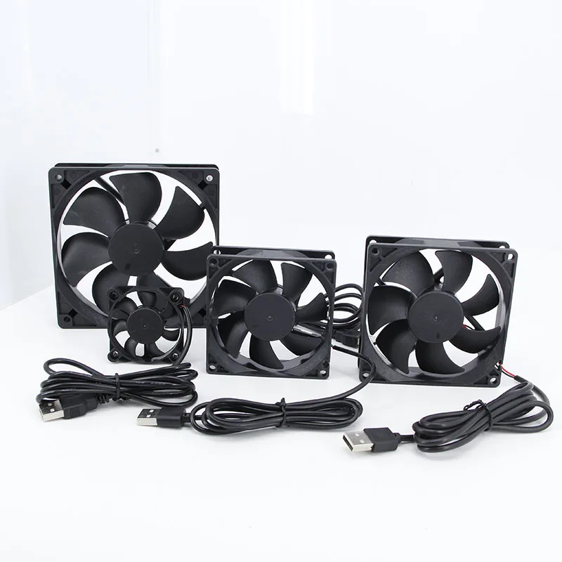 5V USB Power Cooling Case Fan for Receiver DVR Xbox TV Box Router 4CM 5CM 120x120x25mm 80x80x25mm 5010 9025 8cm 12cm