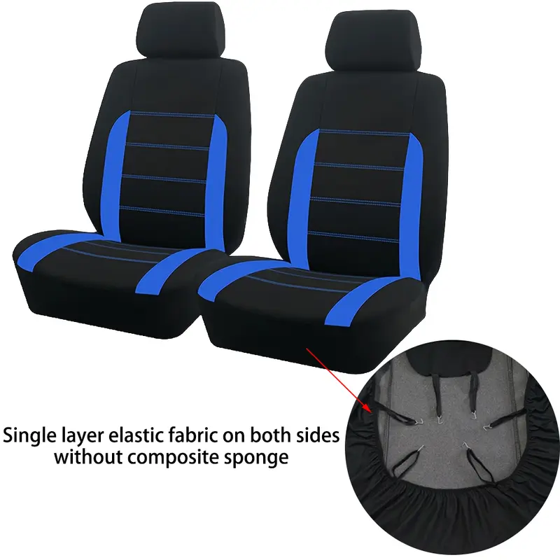 AUTO PLUS Sports Universal Polyester Car Seat Cover Set Fit Most Car Plain Fabric Bicolor Stylish Car Accessories Seat Protector - Image 6