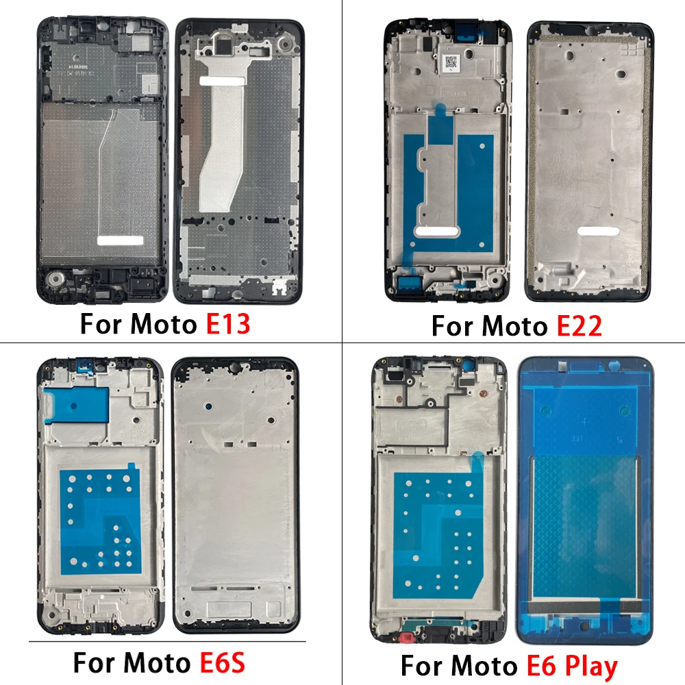 전면 하우징 LCD 프레임 스크린 베젤 거치대 휴대폰 교체 부품, Moto E7 Power E6s E6i E6 E5 E4 Plus E40 E22 E20 E13, 신제품