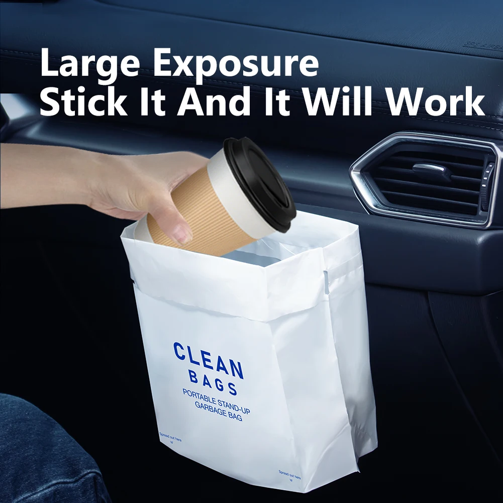 Car Trash Bag Disposable Self-Adhesive Garbage Can Auto Seat Back Hanging Trash Bag Office Kitchen Garbage Storage 20 PCS trash bags disposable trash bags garbage bags