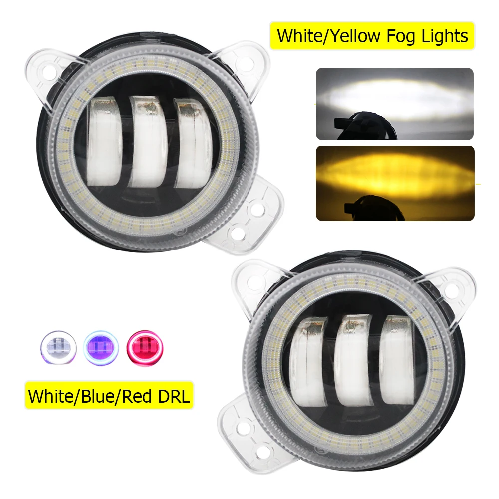 Led Fog Light for Volkswagen T5 Transporter Multivan Caravelle 2003-2010 Angel Eye DRL Ring Daytime Running Lights Car Head Lamp detail image 1