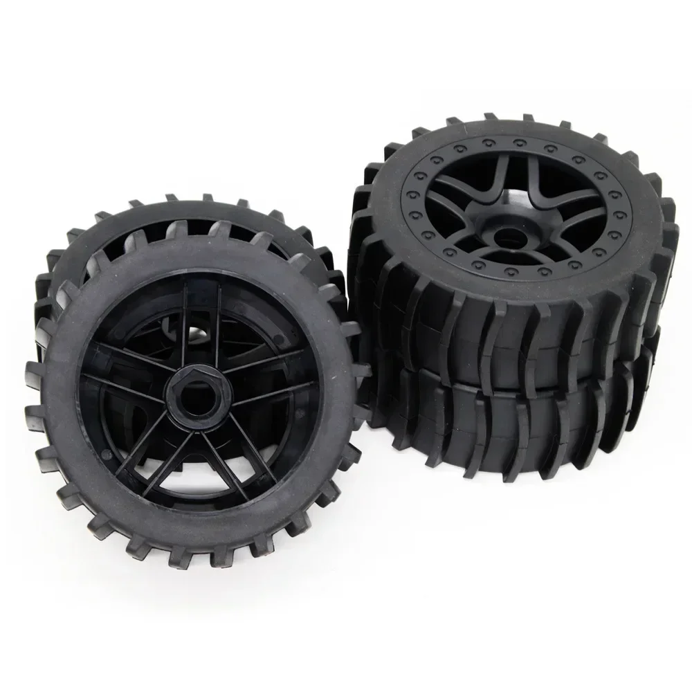 Kit 4 adattori in metallo piu' treno ruote per conversione ruote da 1/10 a 1/8 On-Road