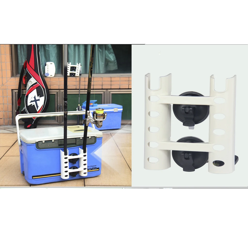 2 Fishing Rod Holder with Suction Cup, Assemble Fishing Box / Case