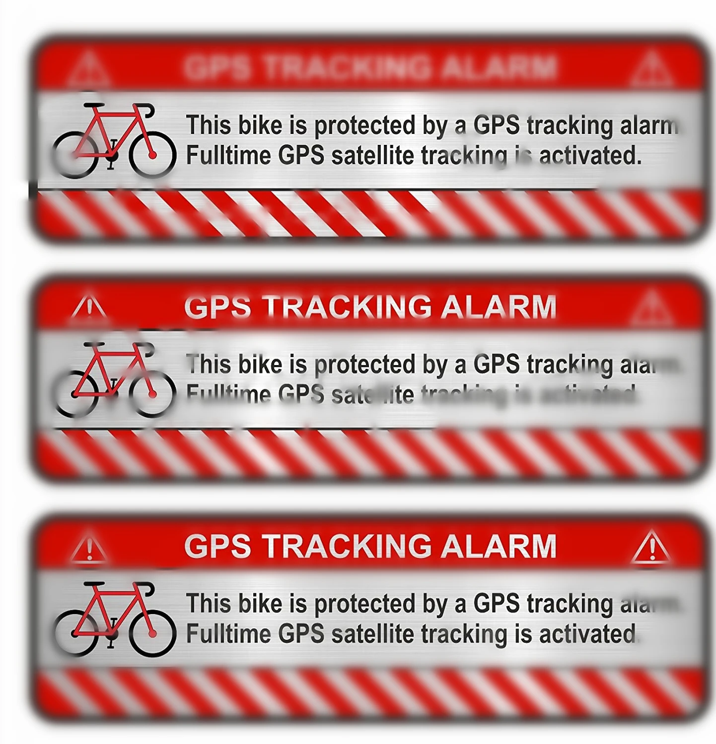 

CTCM 3 x GPS bicycle motorcycle car alarm warning anti theft waterproof sticker accessories 14cm-4cm
