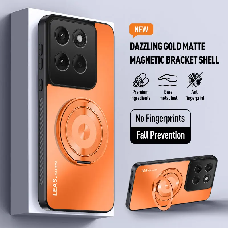 Magnetic Matte Skin-Feel Shockproof Case with Lens Protection