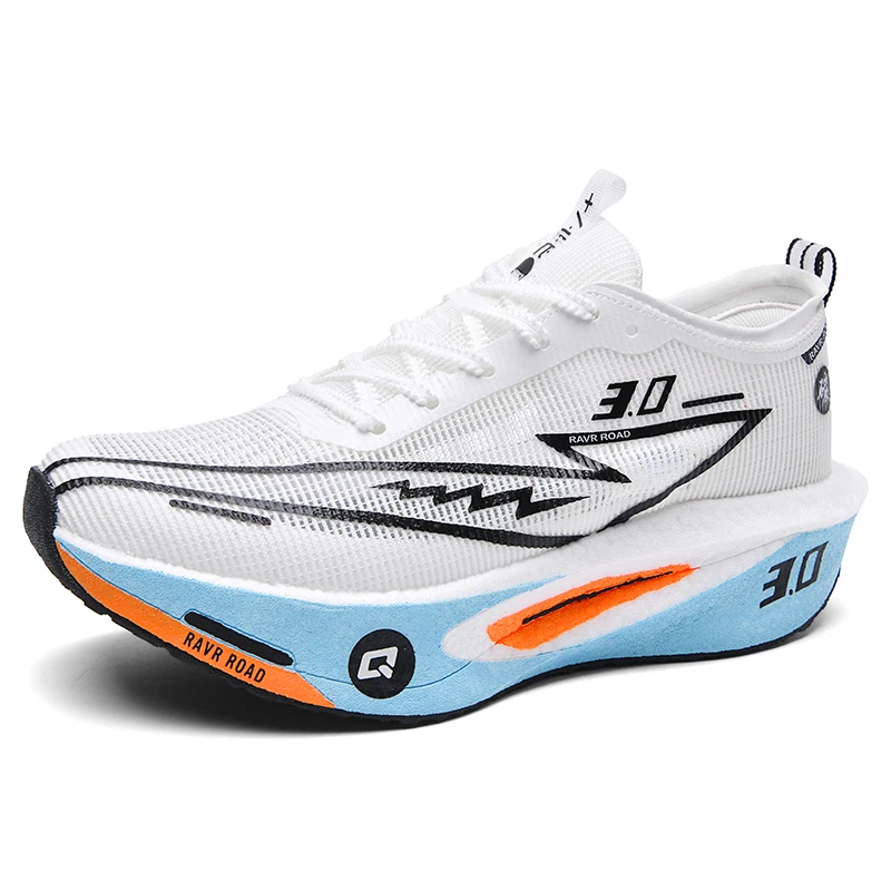 Men's High-Quality Lightweight Running Shoes with Full Palm Cushion and Carbon Plate