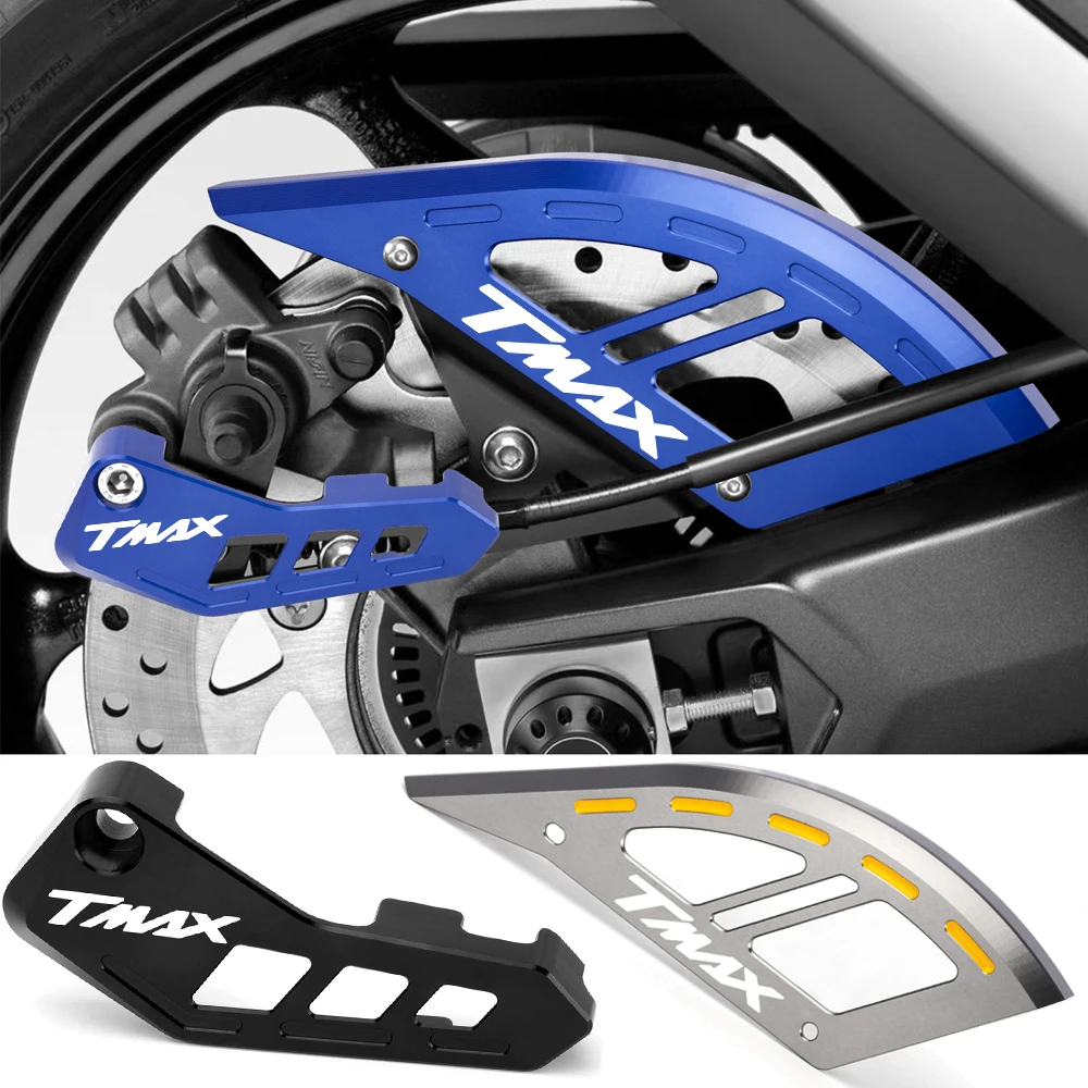 Modeer Per Yamaha Tmax560 Techmax Tmax530 DX / SX Tutti Gli Anni Moto CNC Rear Brake Disc Rotor Guard Protector Tmax 560 Tech Max Tmax 530 Dx Sx Accessori (Nero-Oro