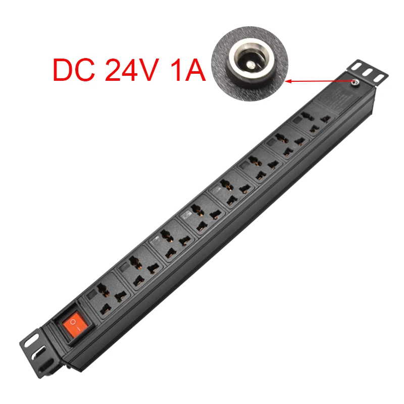 

Aluminum Alloy Power Strip Distribution unit Switch Universal Socket DC 24V 1A Output Port EU UK US AU Plug