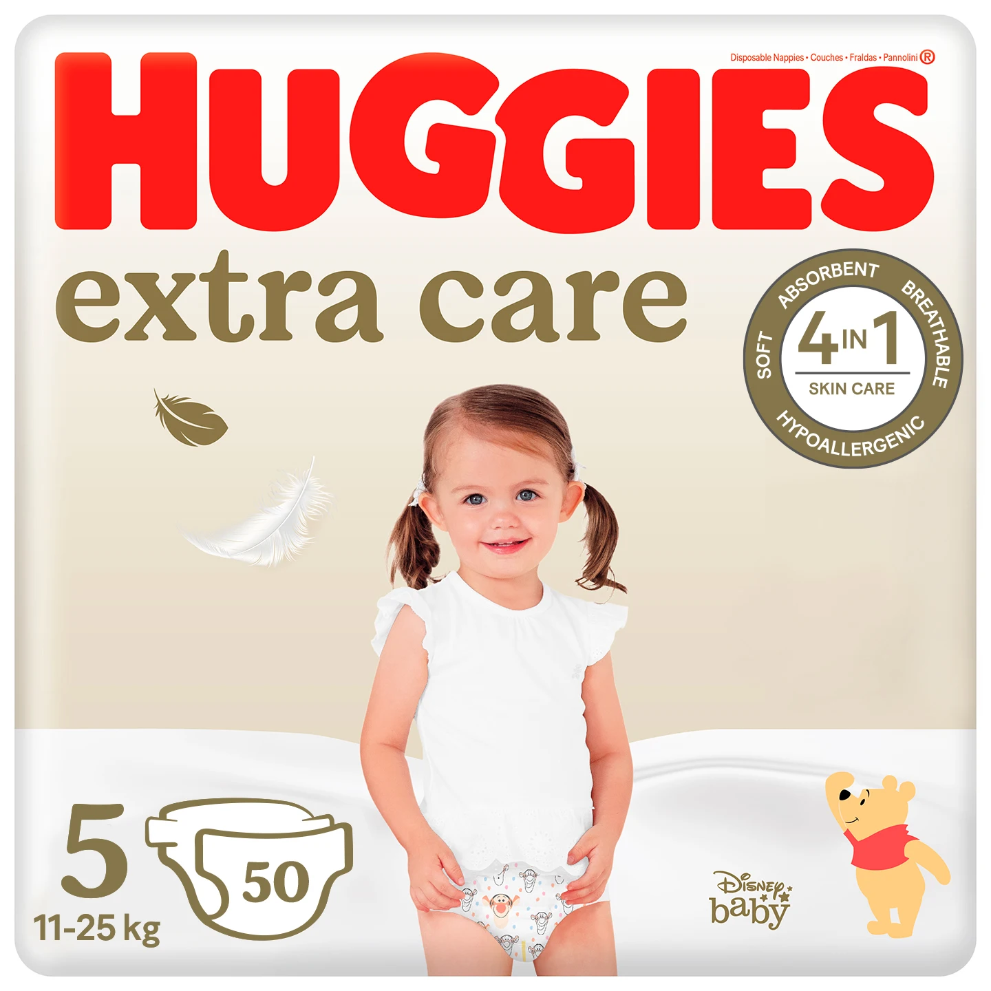 HUGGIES Extra Care Mega 5 (11-25kg) pieluchy 50 szt  z Polski za $13.52 / ~55zł