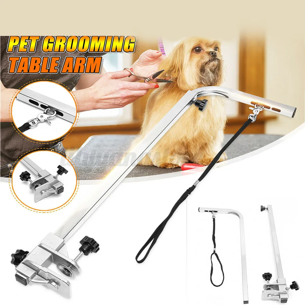 Telescopic Stainless Steel Bracket Pet Grooming Table Hanger Leash Beauty Table Accessories