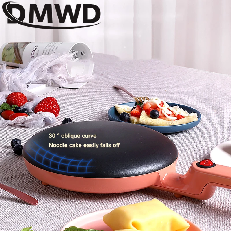 220V Electric Crepe Maker Spring Rolls Pancake Machine Non-Stick Griddle Baking Pan Cake Pizza Maker Light Food BBQ Frying Pan 4