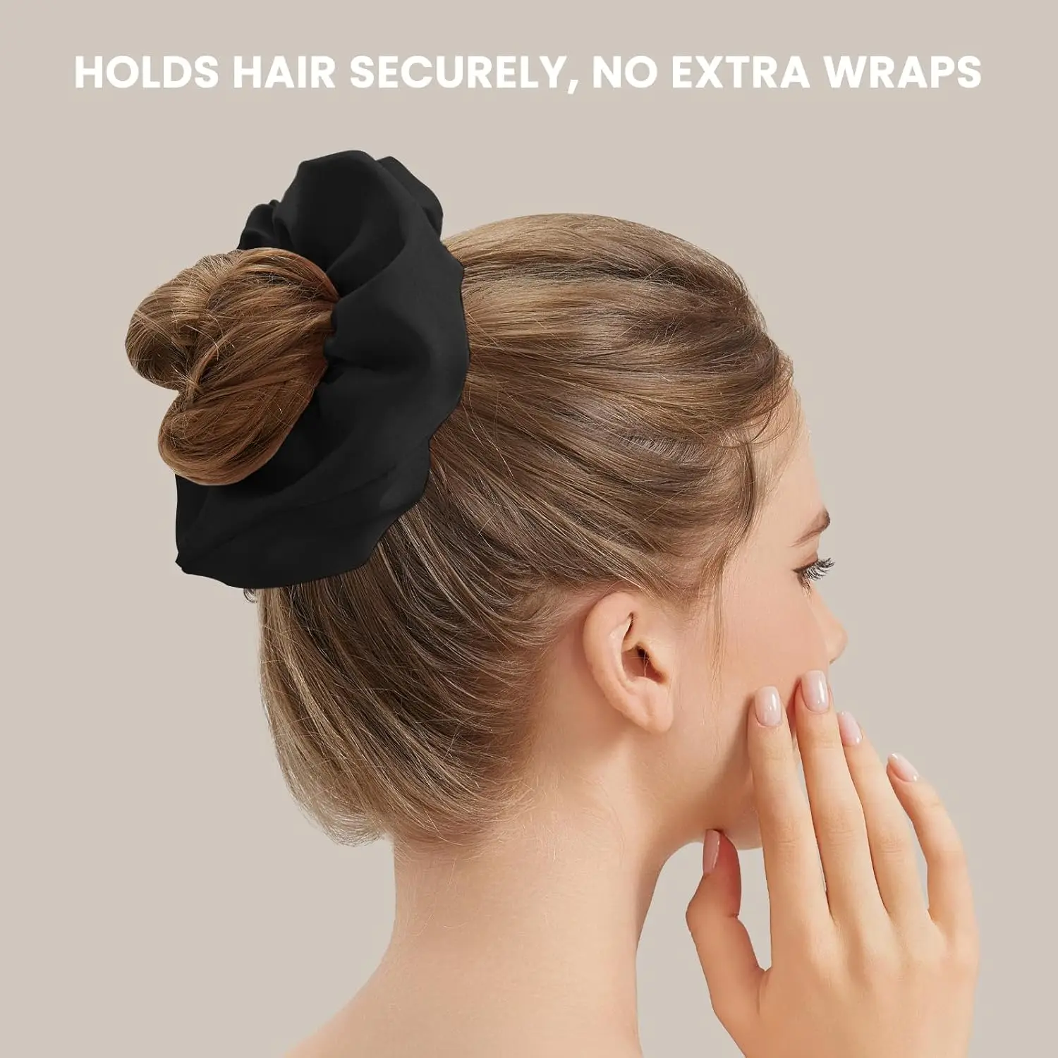 Luxurious Satin No-Crease Hair Scrunchies - Gentle Elastic Hair Ties for Effortless Styling
