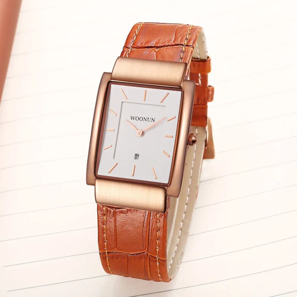 Watches Men 2022 Leather Strap | Rectangle Watches Men