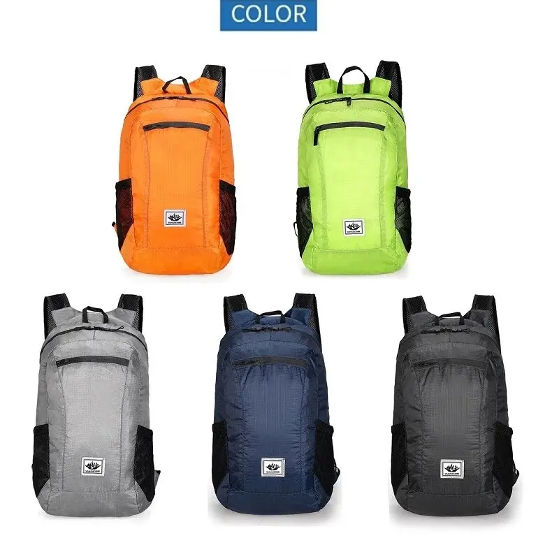 Mochila de senderismo, 20L Deportes Ligero Plegable Impermeable Mochila  Ultraligera Adecuado para acampar al aire libre Picnic, Naranja, Mochilas