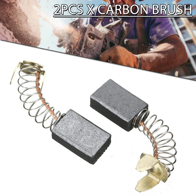 

2pcs New Mini Carbon Motor Brushes Bush Repairing Spare Part Replacement for Generic Electric Motor Mayitr 15*10*6mm