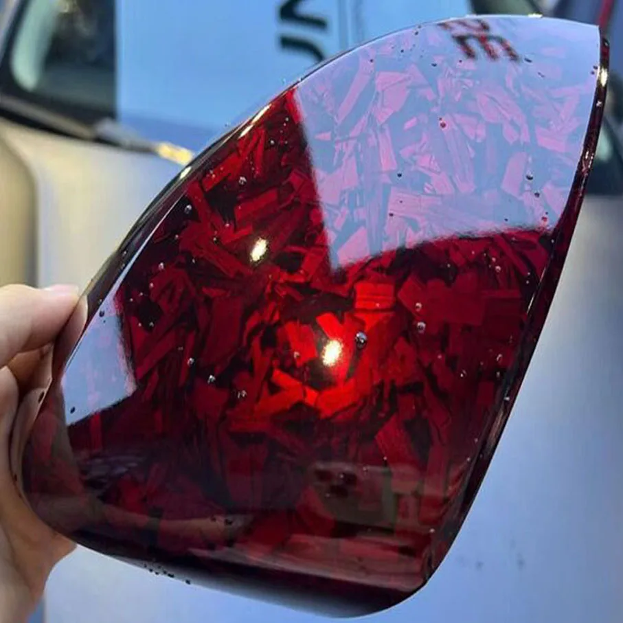 Film Adhésif Voiture Forged Carbon 3D Rouge Brillant - Easy-Folien - 22€/m² - Neuf Sous Emballage