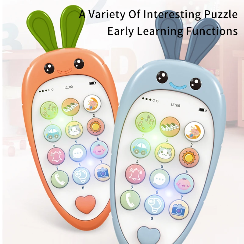 Baby Cell Phone Toy with Early Education & Music, Learning Educational Fake Phone for Kids, Sensory Toys for Toddlers Kids 3