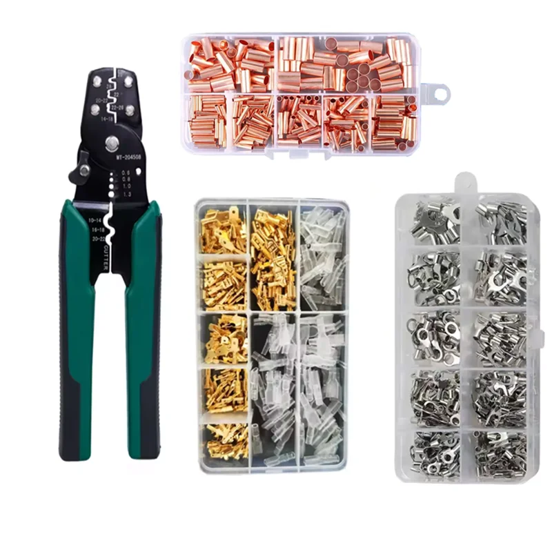 Multi-function Mini Electric Terminal Crimping Pliers With Wire Stripping Cutting Hand Crimping Tool Multiple Connector 2030