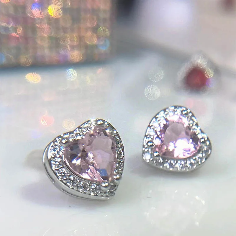 2023 Giappone Corea Del Sud I New Hot Selling Sweet Fresh Women'S Pink/Red Love Orecchini Regalo Di San Valentino Data Indossando Gioielli