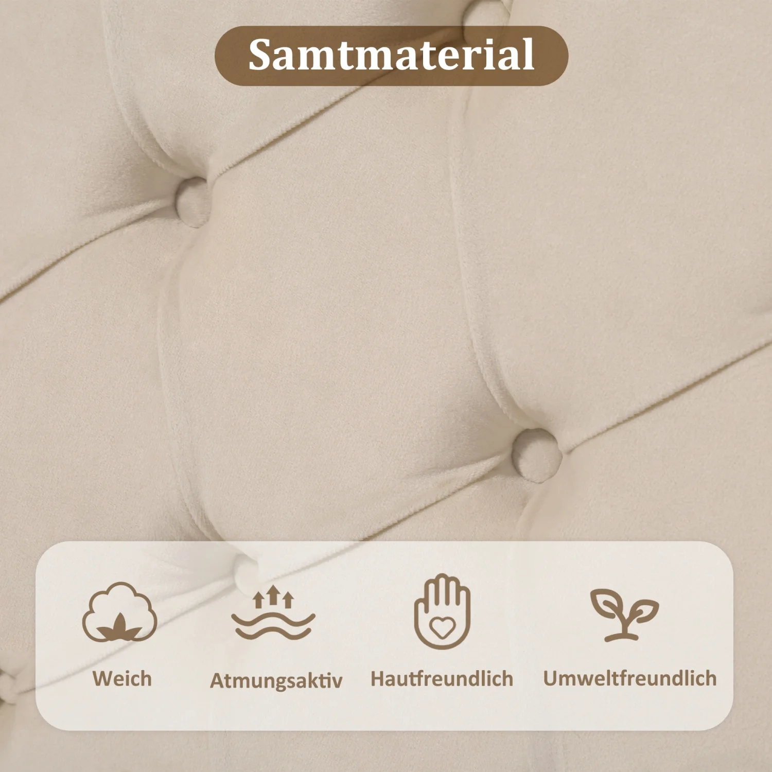 90 x 200 cm großes Polsterbett mit Lattenrost und verstellbarem Kopfteil, Jugend-Einzelbett aus Holz mit Samt für Schlafzimmer – Detail 7