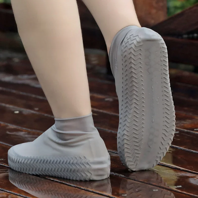 Reusable Waterproof Rain Shoes Covers Silicone Outdoor 1Pair