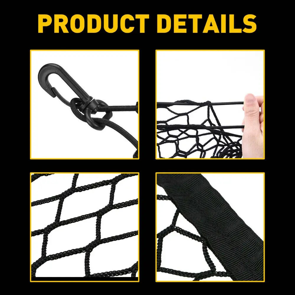 Trunk Envelope Cargo Net for Chevrolet Silverado GMC Sierra 2013-, Dual Layer 110x40
