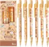 6 Pcs Cute Mechanical Pencils with Eraser 0.5mm Cartoon Capybara Mechanical Pencil Light Pencil for Kids Boy Girl Women 1