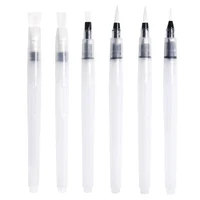 3/6pcs Watercolor Brush Set With White Nylon Hair Calligraphy Pen Art Markers And Water Storage Function, Art Painting Tool Kit 6