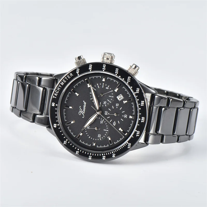 Ceramics Watch Chronoscope Quartz Watch Multi Function Watch With Tachymeter