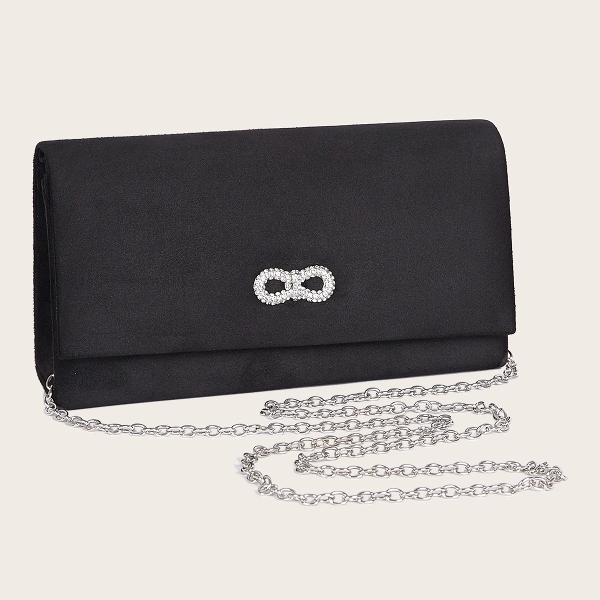 Women's Handbag Black Luxury Evening Clutch Bag Fashion Chain Shoulder Bag Prom Party Long Purse Bag - 4