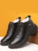 Thickened Cotton Fleece Lined Casual Warm Waterproof Shoes for Middle-Aged And Elderly Men Dad Shoes Slip-On Outdoor Mountain...