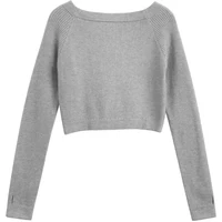 Girls Ballet Sweater Kids Ballet Tops Dance Knitwear Sweater Warm Thermal Dance Coat Boat Neck Knitted Jacket Dance Tops Girls - Image 6